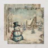 ヴィンテージみすぼらしいシックなメリークリスマスカード シーズンカード (正面/裏面)