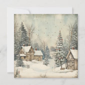 ヴィンテージみすぼらしいシックなメリークリスマスカード シーズンカード