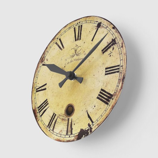 ヴィンテージみすぼらしいシックな壁時計 ラウンド壁時計 (傾斜)