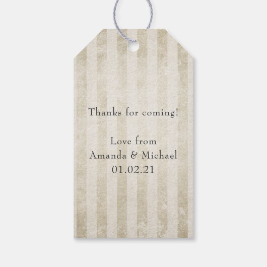 ヴィンテージみすぼらしいシックな紅茶パーティー ギフトタグ (裏面)