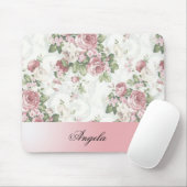 ヴィンテージみすぼらしいシックな花パーソナライズされた- マウスパッド (マウス)