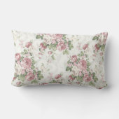 ヴィンテージみすぼらしいシックな花パーソナライズされた- ランバークッション (裏面)