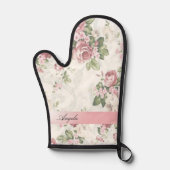 ヴィンテージみすぼらしいシックな花パーソナライズされた- 鍋つかみ (正面)