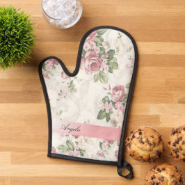 ヴィンテージみすぼらしいシックな花パーソナライズされた- 鍋つかみ