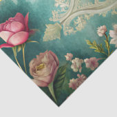 ヴィンテージみすぼらしいシックな鳥のケースと赤面バラ 薄葉紙 (詳細)