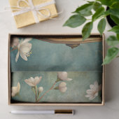 ヴィンテージみすぼらしいシックな鳥のケースと赤面バラ 薄葉紙 (ギフト)