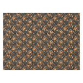 ヴィンテージみすぼらしいシックな黄色のオレンジ色のフランスのバラ テーブルクロス (正面(横))