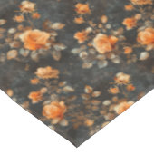 ヴィンテージみすぼらしいシックな黄色のオレンジ色のフランスのバラ テーブルクロス (アングル)