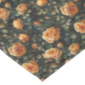 ヴィンテージみすぼらしいシックな黄色のオレンジ色のフランスのバラ テーブルクロス (アングル)