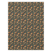 ヴィンテージみすぼらしいシックな黄色のオレンジ色のフランスのバラ テーブルクロス (正面)