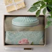 ヴィンテージみすぼらしいシック結婚ホワイトのケーキ赤面バラ 薄葉紙 (ギフト)