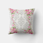 ヴィンテージみすぼらしい花 クッション (裏面)