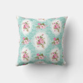 ヴィンテージみすぼらしい花 クッション (裏面)