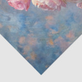 ヴィンテージみすぼらしい赤面バラの花束で青い花瓶 薄葉紙 (詳細)