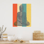 ヴィンテージめい想カラー仏 ポスター (キッチン)