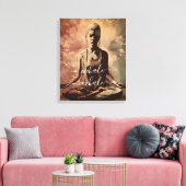 ヴィンテージめい想ズガールインハレエクシェールヨガ キャンバスプリント (インサイチュ (リビング))