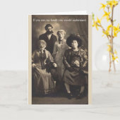 ヴィンテージもし – 私の家族に会った… カード (黄色い花)