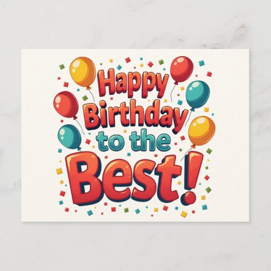 ヴィンテージやる気を起こさせるハッピーバースデー シーズンポストカード (正面)