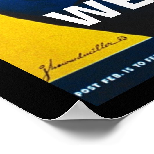 ヴィンテージやる気を起こさせる戦 ポスター (角)