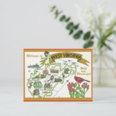 ヴィンテージようこそウェストバージニア ポストカード (スタンド正面)