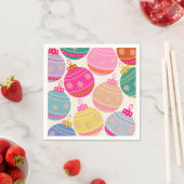 ヴィンテージよくはしゃぐクリスマスバウブル スタンダードカクテルナプキン (インサイチュ)