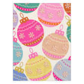 ヴィンテージよくはしゃぐクリスマスバウブル テーブルクロス (正面)