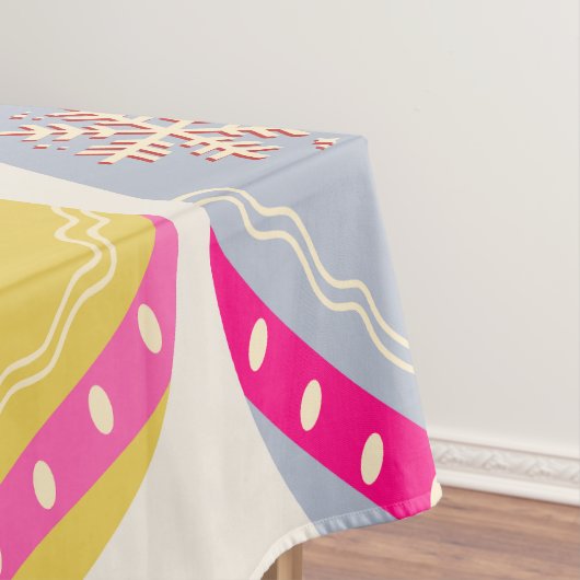 ヴィンテージよくはしゃぐクリスマスバウブル テーブルクロス (インサイチュ)