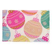 ヴィンテージよくはしゃぐクリスマスバウブル 枕カバー (裏面)