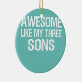 ヴィンテージよ素晴らしり3人の息子の男の子母パパ セラミックオーナメント (右)