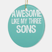 ヴィンテージよ素晴らしり3人の息子の男の子母パパ セラミックオーナメント (左)