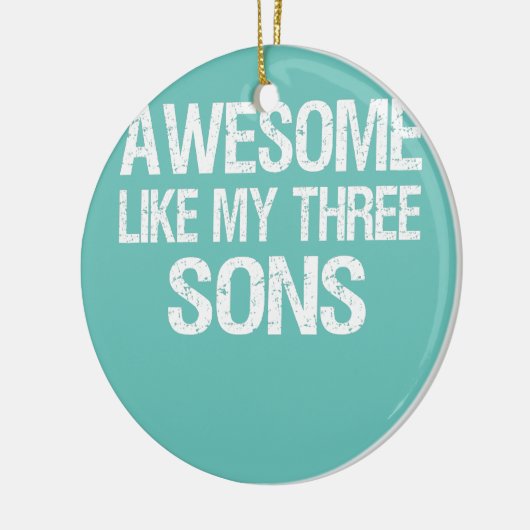 ヴィンテージよ素晴らしり3人の息子の男の子母パパ セラミックオーナメント (左)