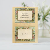 ヴィンテージりんご花茶ステンドタイポグラフィDIY サンキューカード (スタンド正面)