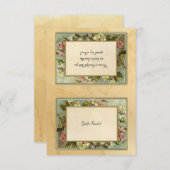 ヴィンテージりんご花茶ステンドタイポグラフィDIY サンキューカード (正面/裏面)