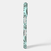 ヴィンテージろうけつ染め織物壁紙パターン、青 Case-Mate iPhoneケース (裏面 / 右)