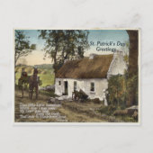 ヴィンテージわらぶきコテージ聖パッツクスの日はがき ポストカード (正面)