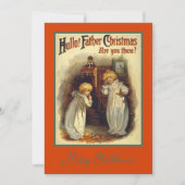 ヴィンテージをテーマにしたクリスマスグリーティングベビー電話 シーズンカード (正面)