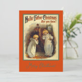 ヴィンテージをテーマにしたクリスマスグリーティングベビー電話 シーズンカード (スタンド正面)