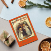 ヴィンテージをテーマにしたクリスマスグリーティングベビー電話 シーズンカード