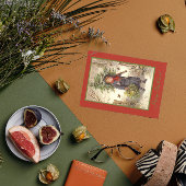 ヴィンテージをテーマにしたクリスマスツリー赤ちゃんガールグリーティング シーズンカード