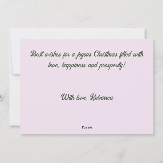 ヴィンテージをテーマにしたクリスマス応援女子の冬 シーズンカード (裏面)