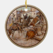 ヴィンテージをノックせずに西部に セラミックオーナメント (裏面)