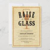 ヴィンテージを上げるガラスパーティの招待状 招待状 (正面)