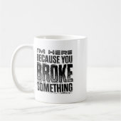 ヴィンテージを壊したからおもしろい来た コーヒーマグカップ (左)