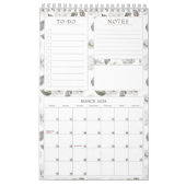 ヴィンテージを大切にするフローラ年間の毎月のプランナー カレンダー (3月 2026)