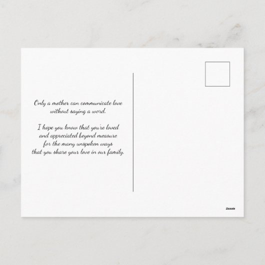 ヴィンテージを愛する母と子ども シーズンポストカード (裏面)