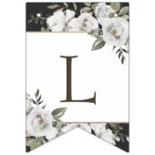 ヴィンテージを愛する白いフローラ愛は甘結婚い バンティングフラッグ (第2の旗)