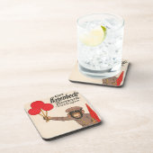 ヴィンテージを持つサルのサーカスのポスター コースター (右側)