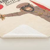 ヴィンテージを持つサルのサーカスのポスター シェルパブランケット (3/4)