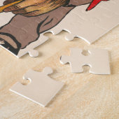 ヴィンテージを持つサルのサーカスのポスター ジグソーパズル (側面)