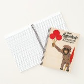 ヴィンテージを持つサルのサーカスのポスター ノートブック (内部)